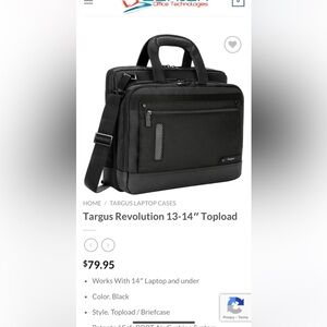 Targus 14” laptop bag NEW